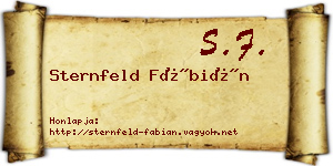Sternfeld Fábián névjegykártya